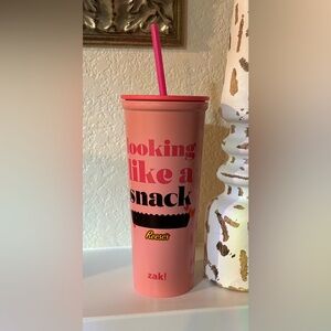Reese’s Pink Tumbler with Straw “Looking Like A Snack” 😂
